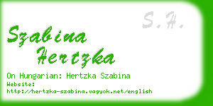 szabina hertzka business card